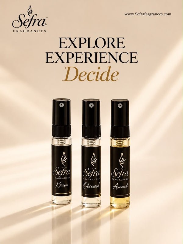 Three 5 ml testers: Krave, Obsessed and Ascend