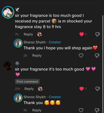 Instagram comments from customers