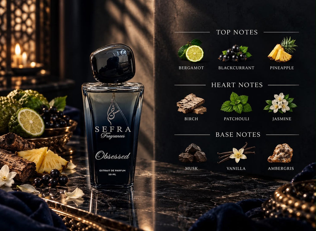 Obsessed notes: bergamot, blackcurrant, pineapple; birch, patchouli, jasmine; musk, vanilla, ambergris