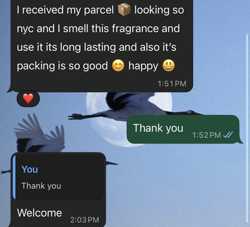 WhatsApp message from a customer